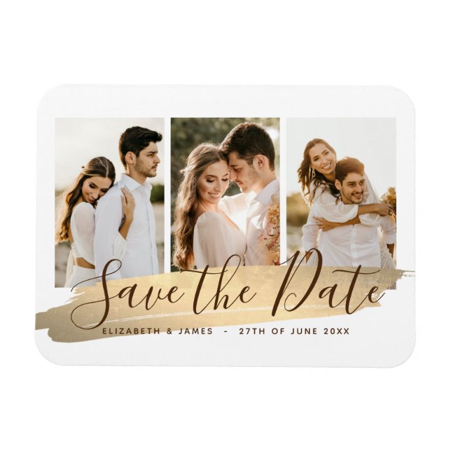 Ímã Elegant Photo Save The Date Magnet Invitation (Horizontal)