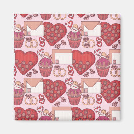Imã Elegant Red Heart Love Theme Valentine’s Day Gift