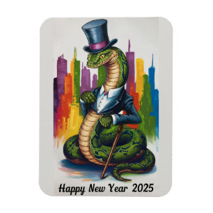 Ímã Elegante Ano Novo 2025 Cartão para a Profissão Com