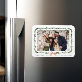 Ímã Elegante Arco Vermelho Greenery Garland Foto de Na