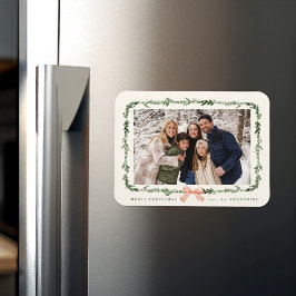 Ímã Elegante Arco Vermelho Greenery Garland Foto de Na