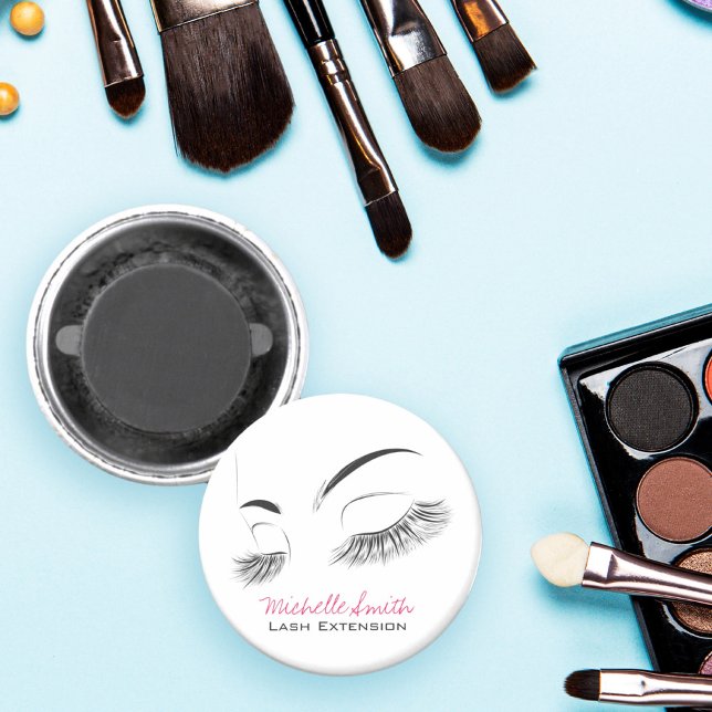 Imã Elegante Bar Lash de Desenho Elegante, preto e bra (Criador carregado)