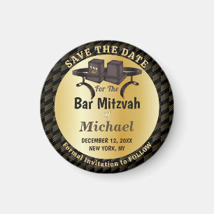 Imã Elegante Barra de Ouro Mitzvah Tefillin Salve a Da