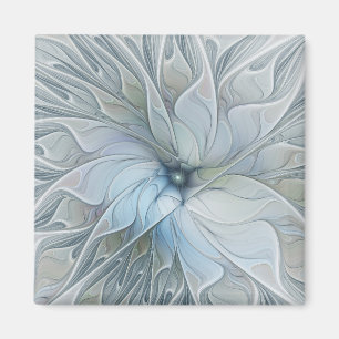 Imã Elegante Beleza Arte Fractal Abstrata Moderna Flor