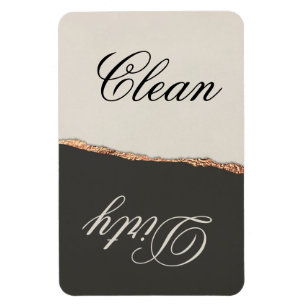 Ímã Elegante Black Dourado & Cream Clean/Dsuy Dishwash