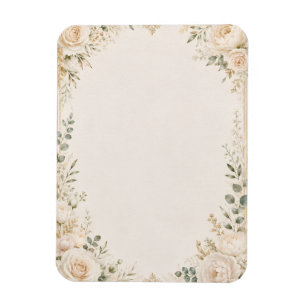 Ímã Elegante Botânica em Papel Artesanal Antigo