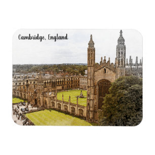 Ímã Elegante Cambridge England UK Panorama View