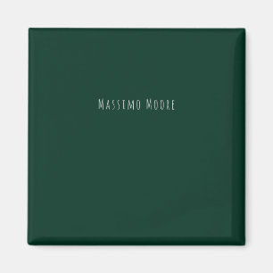 Imã Elegante Casual Simples Verde Escuro Próprio Nome