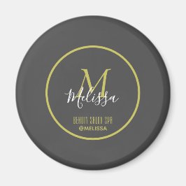 Imã Elegante Cinza Beauty Salon SPA de Melissa Monogra