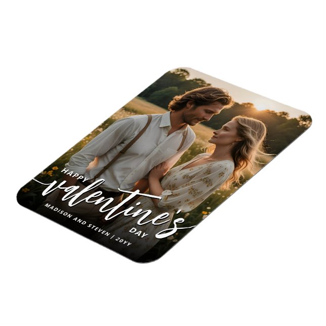 Ímã Elegante de Feliz dia de os namorados de Fotografi (Left Side)