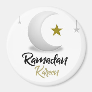 Imã Elegante Desenho do Crescente de Ramadan Kareem Ar