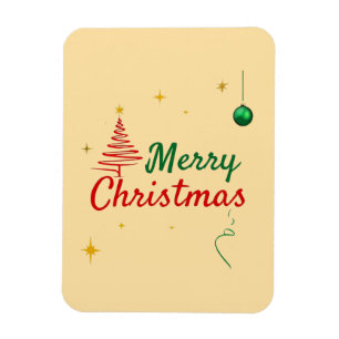 Ímã Elegante Design de Natal Feliz