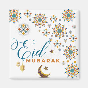 Imã Elegante Eid Mubarak Calliografia Stars Islâmica