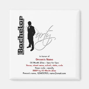 Imã Elegante formal do partido de veado do solteiro