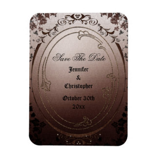 Ímã Elegante Gothic Salve O Casamento De Data