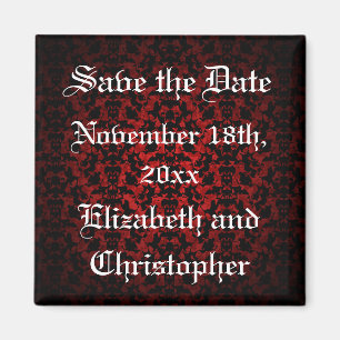 Imã Elegante Gótico Salvar a Data