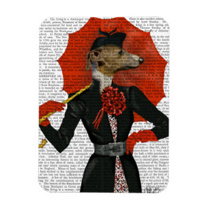 Ímã Elegante Greyhound e Red Umbrella 2