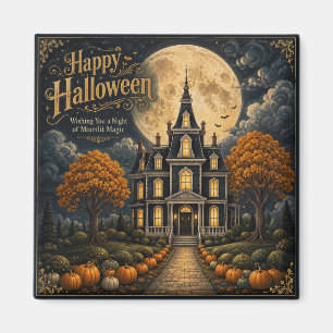 Imã Elegante Mansão Assombrada de Halloween