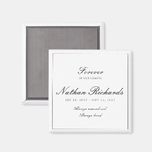 Imã Elegante Memorial de Roteiro Para Sempre em Nossos
