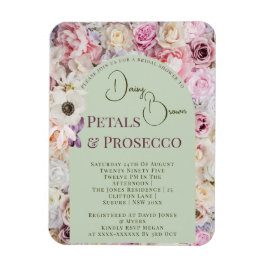 Ímã Elegante Mint Green Floral Arch Summer Showe