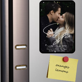 Ímã Elegante Modern Salva O Modelo De Foto De Data