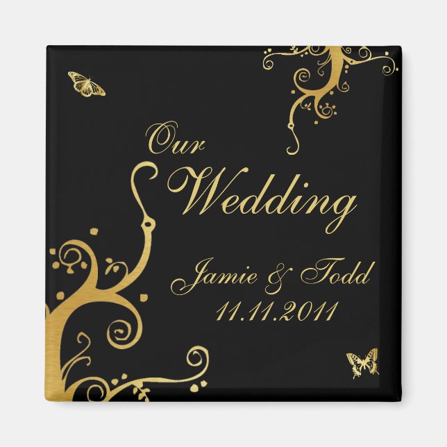 Imã Elegante Nosso Casamento (Frente)