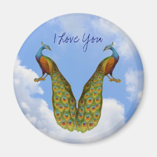 Imã Elegante Peacock Eu Te Amo Magnet