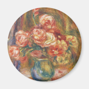 Imã Elegante Pintura de Rosa Renoir no Estilo Shabby C