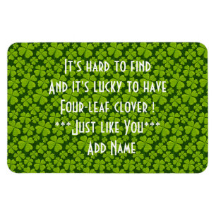 Ímã Elegante Quatro Folhas Folha Floral