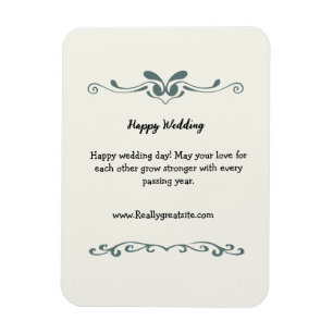 Ímã elegante recepção de casamento personalizada