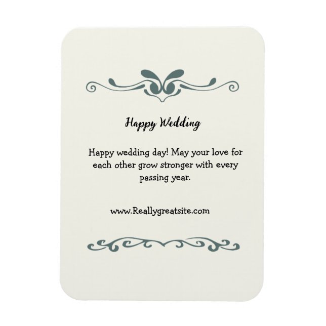Ímã elegante recepção de casamento personalizada (Vertical)