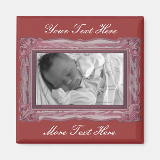 Imã Elegante Rosa Frame Magnet