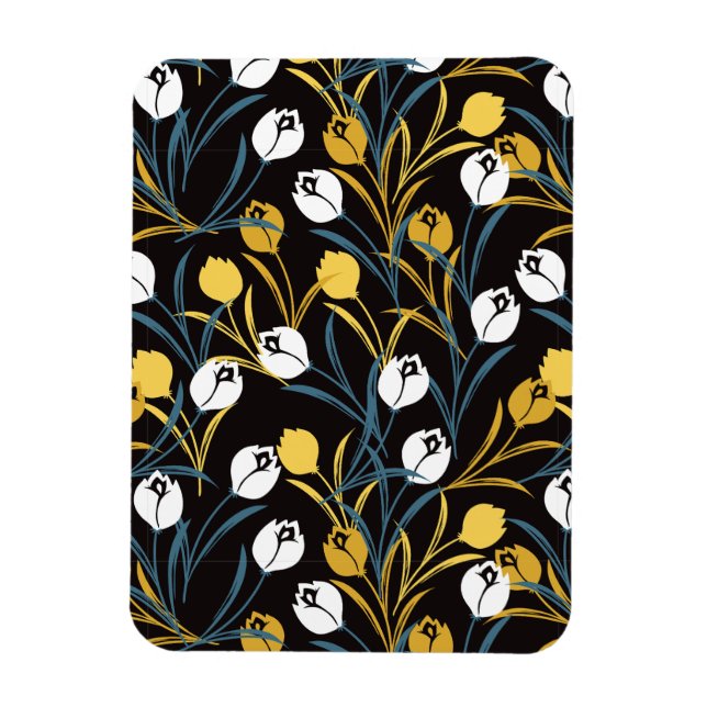 Ímã Elegante Tulip Floral (Vertical)