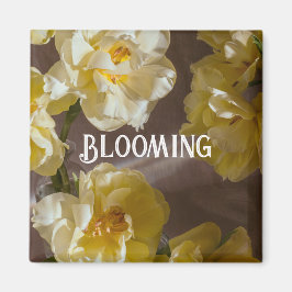 Imã Elegante tulipa amarela Arte Floral