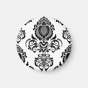 Imã Elegante Vintage Damask Textura sem costura