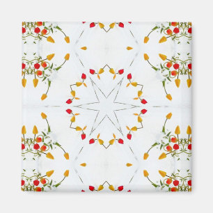 Imã Elegante Vintage Floral