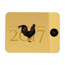Ímã Elegante Vintage Rooster Ano 2017