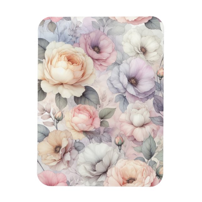 Ímã Elegantes Flores de Rosa (Vertical)
