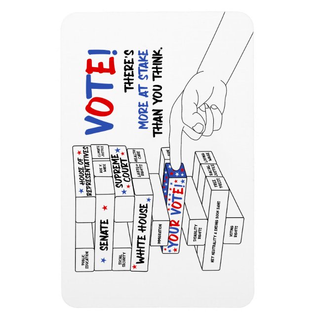 Ímã Eleição em bloco Torre Mais em Andamento (Vertical)