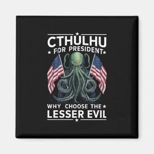 Imã Eleições Divertidas de 2024 Cthulhu Para President