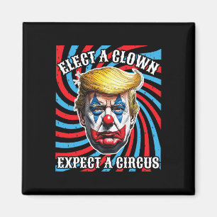 Imã Eleita Um Palhaço Esperando Um Anti-Trump De Circo