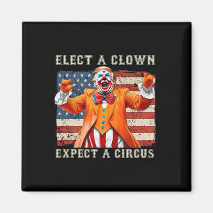 Imã Eleja Um Palhaço Espere Um Circo Bandeira Dos EUA