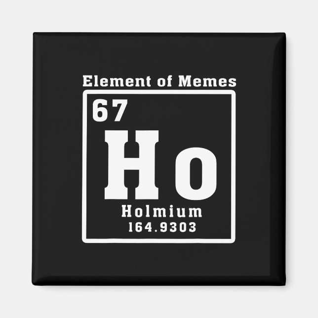 Imã Elemento De Memes Ho Hólmio 67 Ciência Divertida  (Frente)