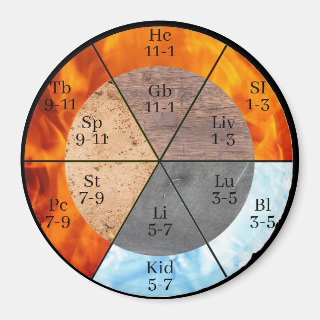Imã Elemento de órgão Meridian Personalizável (Frente)