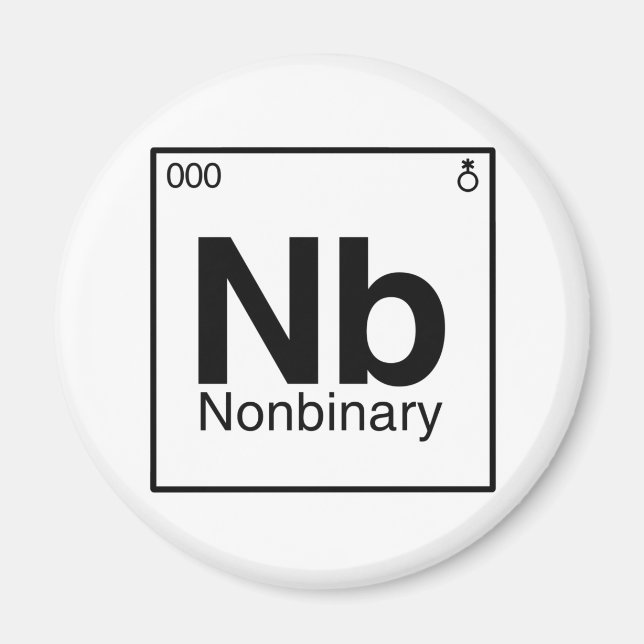 Imã Elemento NB - Tabela Periódica Não Binária (Frente)