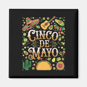 Imã Elementos de Festa Divertidos do Cinco De Mayo