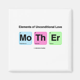 Imã Elementos do Amor Mãe Cute Engraçado Ciência