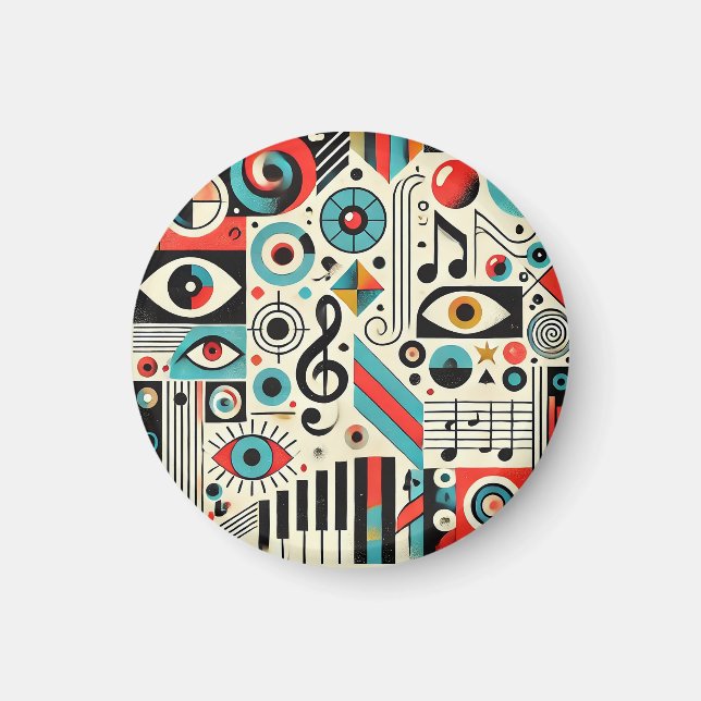 Imã Elementos Musicais e Artísticos (Frente)
