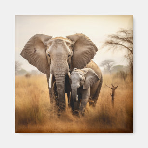 Imã Elephant Animal Wilderness Beauness Art