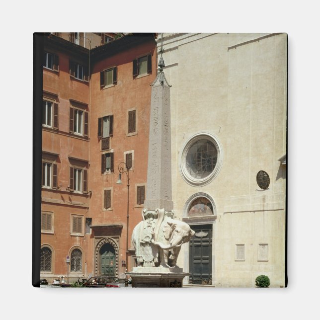 Imã Elephant Bearing an Egiptian Obelisk, 1667 (Frente)